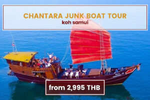 Chantara Junk Boat tour to Phangan Koh Samui Tours www.nettoursasia.com